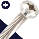 M5X0.8 Pan Head Phillips,Stainless Steel A2,DIN 7985