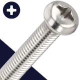 M6X1.0 Small Pan Head Phillips,Stainless Steel A2,JIS B-1111