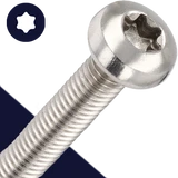 M8X1.25 Torx Pan Head,Stainless Steel A2,ISO 14583
