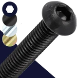 M10X1.25 Fine Allen Button Head Class 10.9 Steel ISO 7380-1
