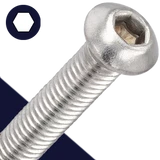 M10X1.25 Fine Button Head,Stainless Steel A2,ISO 7380-1