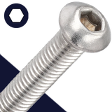 M5 Button Socket Head,Stainless Steel A2,ISO 7380-1