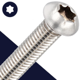 M5X0.8 Torx Button Head,A2 Stainless Steel,ISO 7380-1 TX