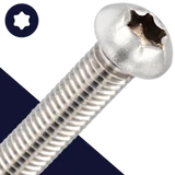 M8X1.25 Torx Button Head,A2 Stainless Steel,ISO 7380-1 TX