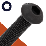 M8 Button Socket Head,Stainless + Black Oxide,ISO 7380-1