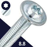 M6 Torx Button Flange,Steel Class 8.8 Zinc,ISO 7380-2 TX