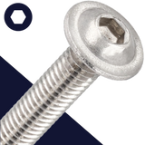 M10X1.5 Socket Button Flange,Stainless Steel A2,ISO 7380-2