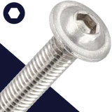 M10X1.5 Socket Button Flange,Stainless Steel A2,ISO 7380-2