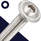 M3X0.5 Socket Button Flange,Stainless Steel A2,ISO 7380-2