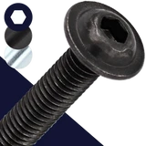 M5X0.8 Socket Button Flange,Steel Class 10.9,ISO 7380-2