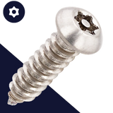 M3.5 Button Head Torx + Pin,Stainless Steel A2,Self-Tapping Security Screw
