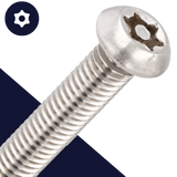 M5 Button Head Torx + Pin,Stainless Steel A2,Security Screw