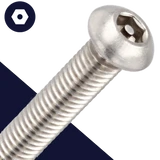 M5 Button Head Allen + Pin,Stainless Steel A2,Security Screw