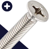 M5 Flat Head Phillips,Stainless Steel A2,DIN 965