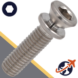 M8 Shear Security Bolts,Break-Off, Permanent,Stainless Steel