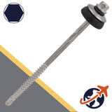 M6.5 Hex Flange Screw,Umbrella Gasket,A2 Stainless Steel