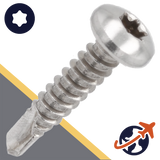 M4.2 Pan Torx Self Drilling,Sheet Metal Applications,A2 Stainless DIN 7504 "M"