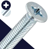 M8 Flat Head Phillips,Steel Class 4.8 Zinc,DIN 965