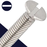 M4X0.7 Flat Head Slotted,Stainless Steel A2,DIN 963