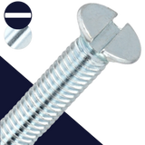 M5X0.8 Flat Head Slotted,Steel Class 4.8 Zinc,DIN 963
