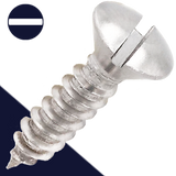 M2.9 Oval Slotted Tapping,Stainless Steel,DIN 7973-C