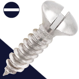 M4.8 Oval Slotted Tapping,Stainless Steel,DIN 7973-C