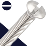 M4 Oval Head Slotted,Stainless Steel,DIN 964