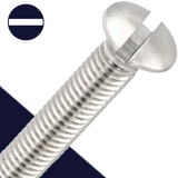 M4 Oval Head Slotted,Stainless Steel,DIN 964