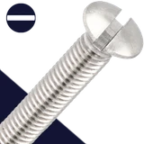 M6 Oval Head Slotted,Stainless Steel,DIN 964