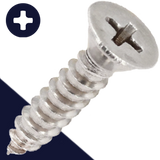 M2.9 Flat Phillips Tapping,Stainless Steel A2,DIN 7982-C