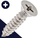 M4.2 Flat Phillips Tapping,Stainless Steel A2,DIN 7982-C