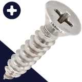 M4.2 Flat Phillips Tapping,Stainless Steel A2,DIN 7982-C