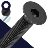 M3 Flat Socket Head,Steel Class 10.9,DIN 7991 / ISO 10642