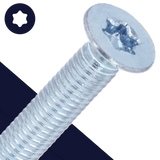 M3 Torx Flat Head,Steel 4.8 Zinc Plated,ISO 14581 TX-10