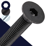 M4 Flat Socket Head,Steel Class 10.9,DIN 7991 / ISO 10642