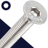 M5 Flat Socket Head,Stainless Steel A2,Countersunk DIN 7991