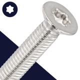 M6 Torx Flat Head,Stainless Steel,ISO 14581 TX-30