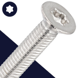 M6 Torx Flat Head,Stainless Steel,ISO 14581 TX-30