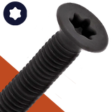 M6 Torx Flat Head,Stainless + Black Oxide,ISO 14581