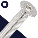 M8 Torx Flat Head,Stainless Steel,ISO 14581 TX-45