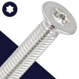 M8 Torx Flat Head,Stainless Steel,ISO 14581 TX-45