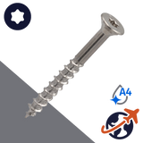 M4.5 Torx Flat Wood Screw,Quadra Speed Cutting Tip,A4-50 Stainless