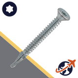 M4.8 Flat Head, 3mm Drill Tip,Wing Self Drilling Screw,BI-Metal A2 Stainless Steel