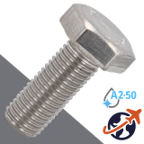 M39X4.0 Hex Bolt,A2-50 Stainless,DIN 931 / 933