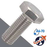 M14X2.0 Hex Bolt,A2-70 Stainless,DIN 931 / 933