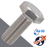 M39X4.0 Hex Bolt,A4-50 Marine Stainless,DIN 931 / 933