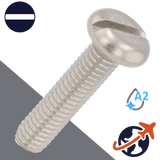 M1.6X0.35 Pan Head Slotted,A2-50 Stainless,DIN 85