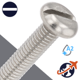 M1.6X0.35 Pan Head Slotted,A2-50 Stainless,DIN 85