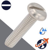 M2.5X0.45 Pan Head Slotted,A4-50 Stainless,DIN 85
