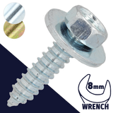 M5.5 Loose Washer Tapping,Steel Zinc Plated,SEMS Sheet Metal Screw